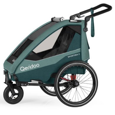Qeridoo Qeridoo® Kinderfahrradanhänger Sportrex2 Limited Edition Mineral Blue