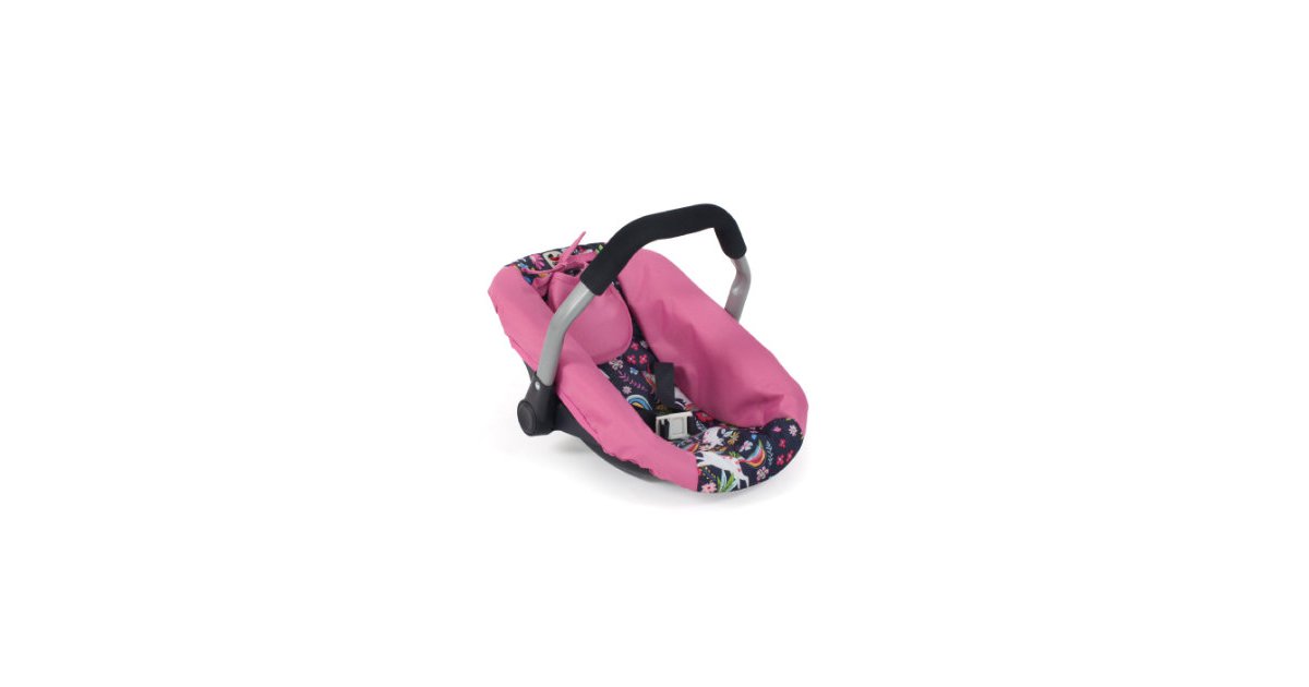 Bayer Chic Mochila Portamuñecas Con Correa Ajustable – Acolchado Suave, Para Muñecas De Hasta 55 Cm, Unicornio Navy Pink, Ideal Para Niños +3 Años