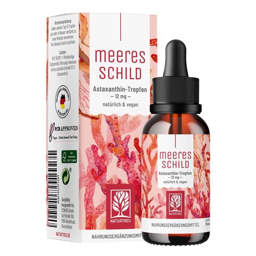 Naturtreu Astaxanthin Tropfen hochdosiert - Meeresschild - Naturtreu®