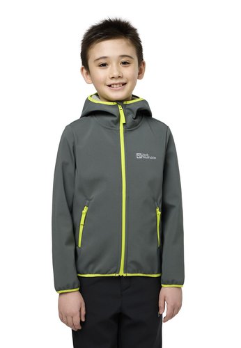 Jack Wolfskin Fourwinds Jacket Kids Softshelljacke Kinder 164 green slate green