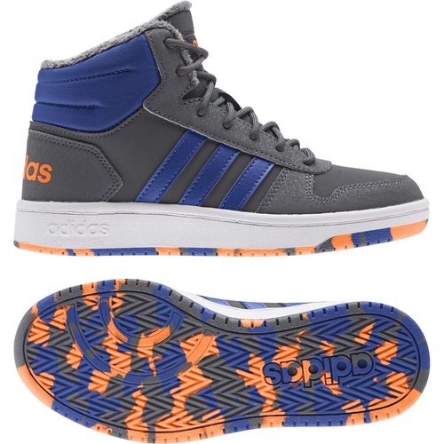 Adidas Hoops Mid 2.0 Kinder Sneaker grey five/team royal blue/signal orange 28