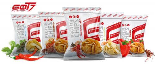 GOT7 Nutrition High Protein Chips Karton 6 x 50g 300g, Paprika