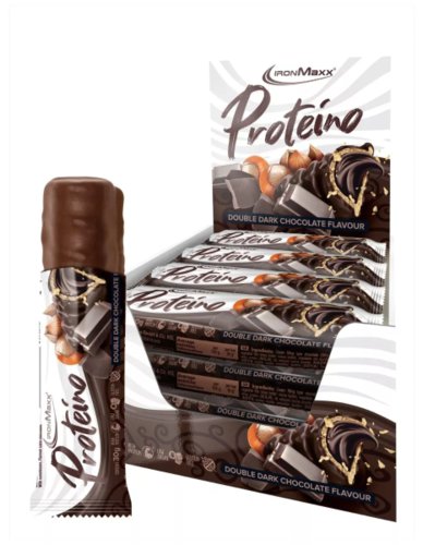Ironmaxx Proteino High Protein Waffelriegel mit cremiger Füllung, 12x30g Box, Pistazie