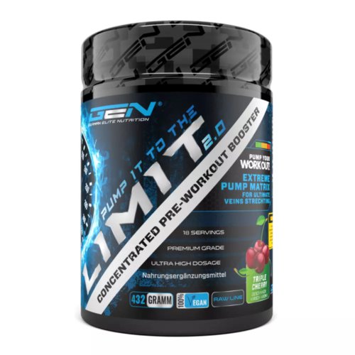 German Elite Nutrition GEN Pump it to the Limit 2.0 Pre Workout  Trainings Booster, 432g