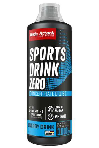 Body Attack Sports Drink Zero, 1000ml, Raspberry