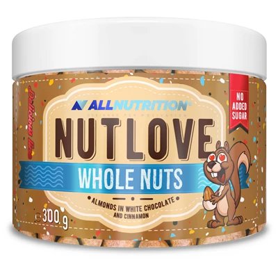 All Nutrition Nutlove Whole Nuts Almond, 300g, White Chocolate & Cinnamon