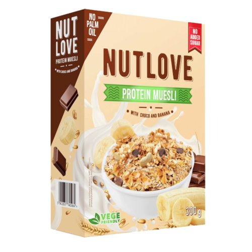 All Nutrition Nutlove Protein Müsli with Choco and Banana, 300g MHD 30.06.2024
