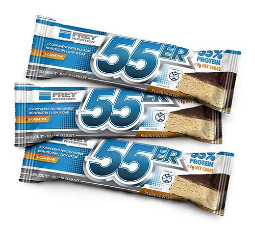 Frey Nutrition 55er Riegel Protein Bar, 50g MHD 30.06.2024, Straciatella