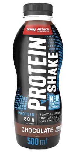 Body Attack High Protein Shake, 500ml, Chocolate