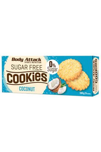 Body Attack Low Sugar Cookies, 115g, Coconut