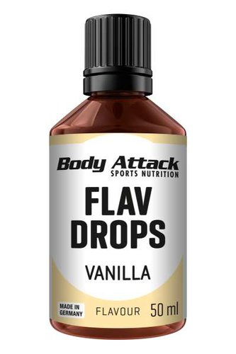 Body Attack Flav Drops, 50ml, Butter Biscuit Flavour