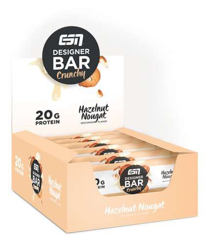 Esn Fitmart Gmbh Und Co. Kg ESN Designer Crunchy Bar Box 12 Riegel, 720 g, Salted Caramel
