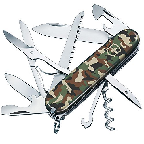 Victorinox Taschenmesser Huntsman (15 Funktionen, Schere, Holzsäge, Korkenzieher) camouflage