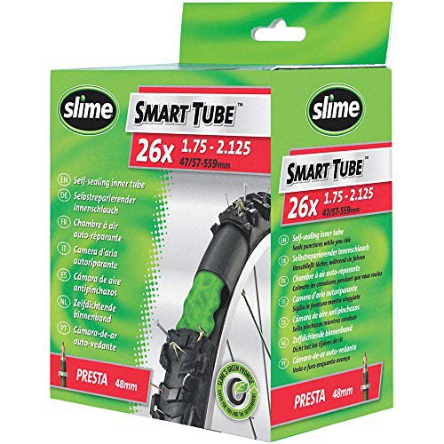 Slime Cycling 26 X 1.75-2.125 Smart Tube/Bicyle Ersatzschlauch Mit Dichtmittel, Green, Presta-Ventil 47 57 -559 mm x 1 75-2 125 EU