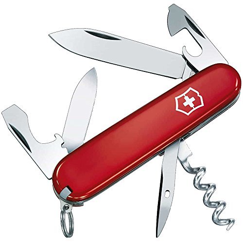 Victorinox Taschenmesser Tourist (12 Funktionen, Korkenzieher, Stech-Bohr-Nähahle) rot