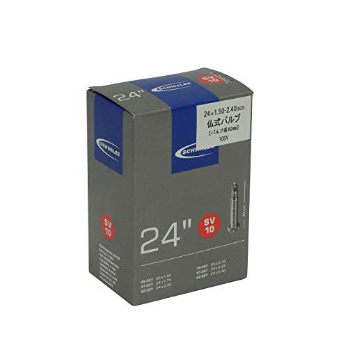 Schwalbe Fahrradschlauch SV10 40/62-507 EK 40 mm, Schwarz, 24 x 1.75-2.35" 47/62-507 SV40 mm
