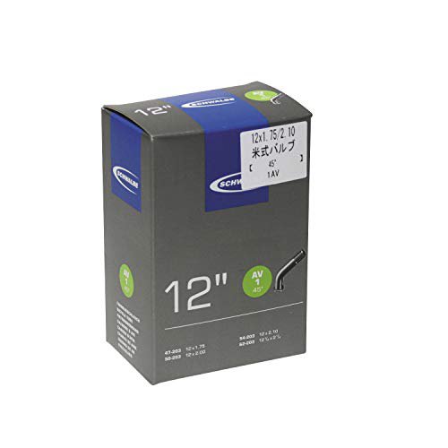 Schwalbe Fahrradschlauch AV 1, 12 1/2x1.75-2 1/4" 47/62-203 AV45/45 °WV , Schwarz (Black)
