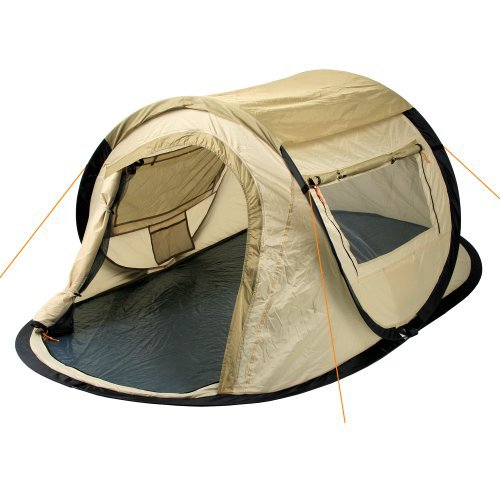 CampFeuer Wurfzelt Quiki I 2 Personen Quicktent I Campingzelt für Festival und mehr I wasserabweisend I Pop-Up Zelt (Creme/Beige)