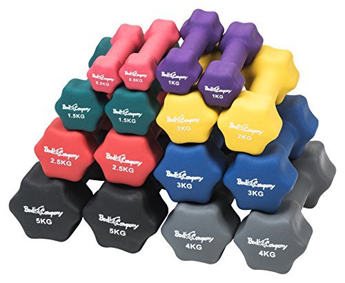 Bad Company Neopren Hanteln I Kurzhanteln für Aerobic und Fitness I 2 x 4 kg