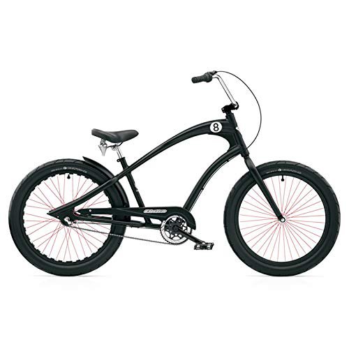 Electra ELECTRA Herren Fahrrad Straight 8 8i Beachcruiser, Schwarz, 8 Gang, 24", 268213E