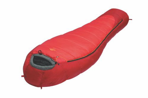 Alexika ALEXIKA Schlafsack Nord Unisex, rechte Reißverschluss, rot / grau, 80(Breite oben)x220(Länge) x55(Breite unten), 9227.0106R