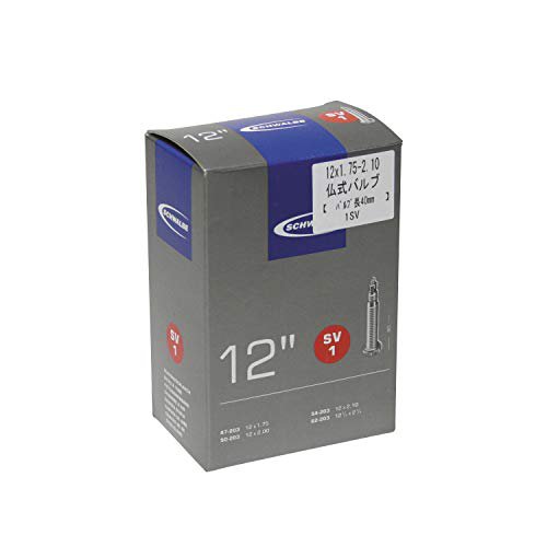 Schwalbe Fahrradschlauch SV1 EK, Schwarz, 12 1/2 x 1.75-2 1/4" 47/62-203 SV 40 mm