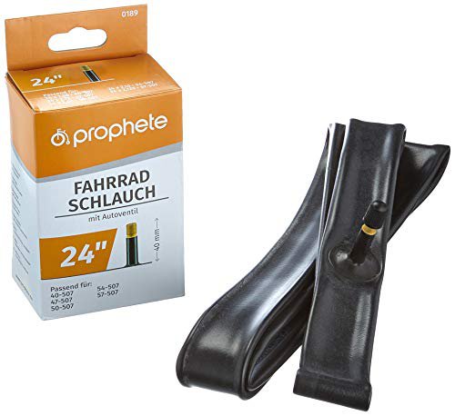 Prophete 24 x 1,75-24 x 2,125 (47/57-507) Fahrradschlauch, schwarz, L