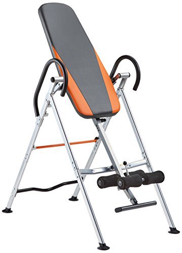 GORILLA SPORTS Inversionsbank klappbar Schwarz/Orange/Grau – Rückentrainer bis 110 kg belastbar