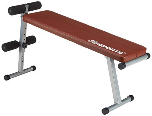 ScSPORTS Bauchtrainer klappbar, Trainingsbank verstellbar, Sit-Up Bank mit Beinfixierung, rot