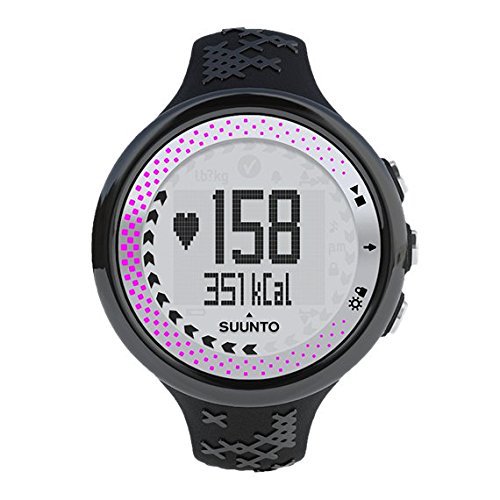 SUUNTO Suunto Damen M5 Fitness-Uhr, Herzfrequenzmesser + Brustgurt, Erweiterte Herzfrequenzfunktionen, Wasserdicht bis 30 m, schwarz/silber, SS020233000