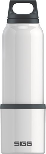 Sigg SIGG Hot & Cold White Thermo Trinkflasche (0.75 L), schadstofffreie und vakuumisolierte Trinkflasche, auslaufsichere Thermo-Flasche aus Edelstahl