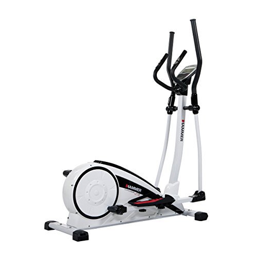 HAMMER Hammer Crosstrainer Crosslife - Cardiotraining für Zuhause  -  LCD-Display - Push & Turn-Drehknopf - Elektronisches Magnetbremssystem - Heimtrainer - Ergometer - 18 kg Schwungmasse