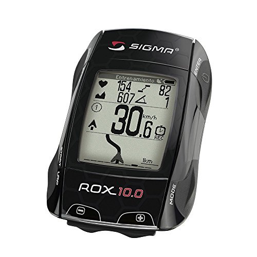 Sigma Sport Fahrradcomputer ROX 10.0 GPS SET Bike Computer, Black, One Size