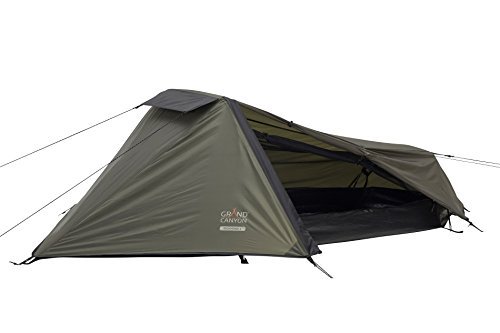 Grand Canyon Richmond 1 - leichtes Zelt, 1 Person, für Trekking, Camping, Outdoor, Festival, kleines Packmaß, Wasserdicht, olive/schwarz, 302008