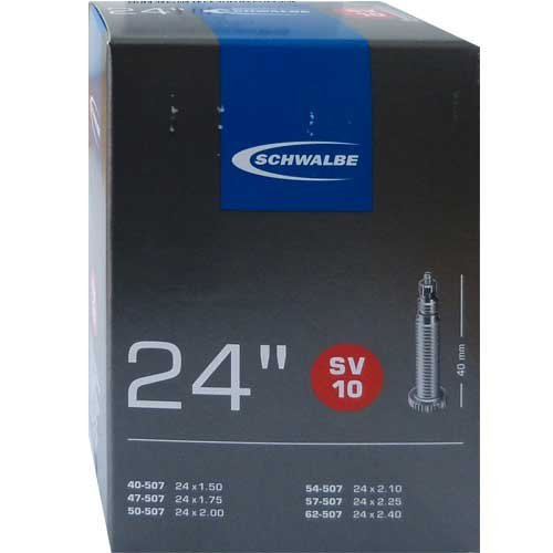 Schwalbe Unisex – Erwachsene SV 10 Fahrradschlauch, schwarz, 24