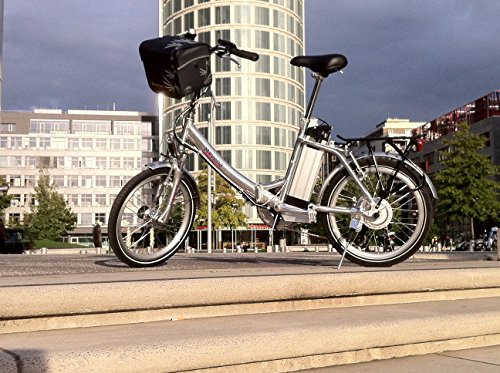 Movena AFH20 Der Klassiker Elektrofahrrad 20 Zoll Pedelec Faltrad Klapprad E-Bike, Farbe Silber: 36 V 15 AH 540 Wh AKKU
