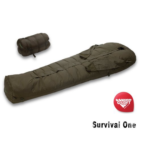 Carinthia Survival One Militär Schlafsack HighEnd Winterschlafsack mit Armausgriffe -25°C