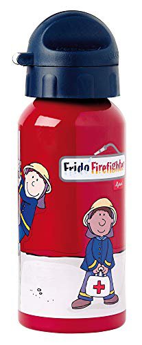 Sigikid sigikid, Jungen, Trinkflasche mit Drehverschluss 0,4 l, Frido Firefighter, Rot, 24484