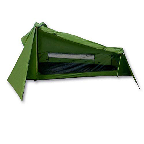 mapuera - Ultraleichtes Trekkingzelt Trek Santiago - grün, 1,25kg, kleines Packmaß, auch mit Trekkingstöcken aufstellbar - das Leichtzelt für 1 Person