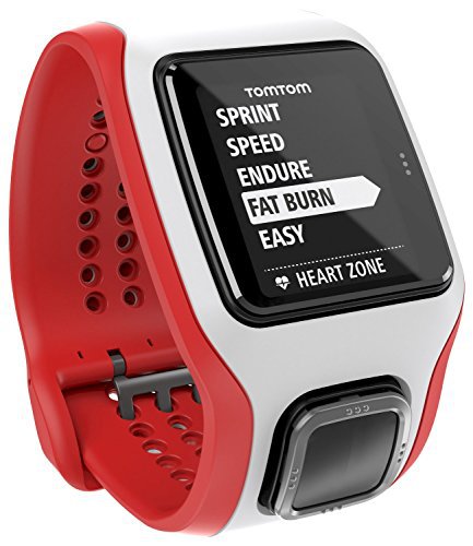 TomTom Runner Cardio GPS-Sportuhr rot/weiß
