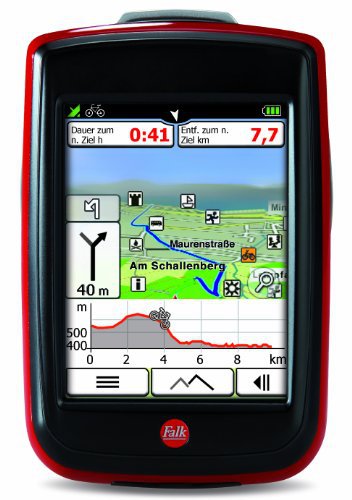 Falk Fahrradnavigationsgerät  IBEX 32, 3 Zoll Touchscreen, Premium Outdoor-Karte und Basiskarte Plus (EU 25) zum Tourenradfahren, Wandern und Geocaching