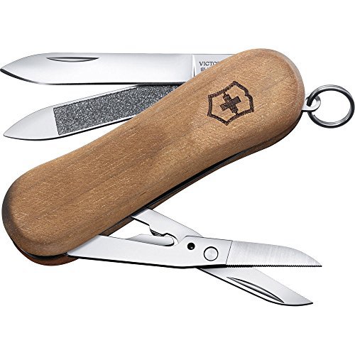 Victorinox Holz Taschenmesser Executive Wood 81 (5 Funktionen, Nussbaumholz, Schere)