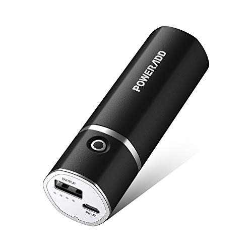 POWERADD Slim 2 Externer Akku 5000mAh, kleine und leichte Powerbank, kompakte Power Bank Handy Ladegerät für Smartphones, iPhone, Samsung Galaxy, Huawei, MP3, ipad usw.