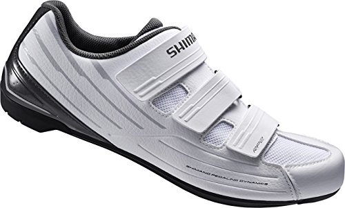 SHIMANO Shimano Erwachsene Fahrradschuhe Rennradschuhe SH-RP2W GR. 43 SPD-SL 3 Klettverschl. Straßen Radschuhe, Elfenbein (White), EU