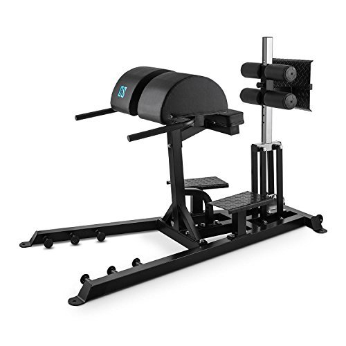 Capital Sports Faece - Roman Chair, Rückentrainer, Fitnessgerät, GHD Glute Ham Developer, verstellbare Fußhalterung, Aufnahmen für Gummiseile oder Gewichte, stabile Stahl-Kantrohre, schwarz