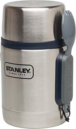 Stanley Adventure Vakuum-Speisebehälter 0.53 L, Stainless, 18/8 Edelstahl, inkl. Becher und Göffel, Auslaufsicher, Food Container Thermobehälter Lunchbox
