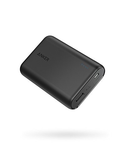 Anker Powerbank PowerCore 10000mAh, der kleine und leichter externer Akku, kompakt für iPhone XS Max/XR/XS/X/8/8Plus/7/6s/6Plus, iPad, Samsung Galaxy und weitere Smartphones(Schwarz)