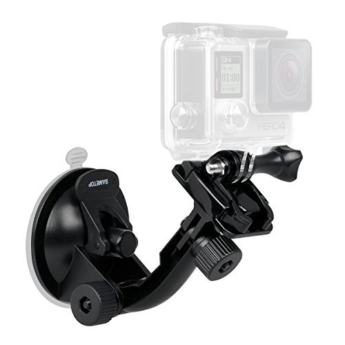 Sametop Saugnapfhalterung Suction Cup Mount Kompatibel mit GoPro Hero 8, 7, 6, 5, 4, Session, 3+, 3, 2, 1, Hero (2018), Fusion, Max Kameras; Geeignet für Windscützscheiben und Fenster
