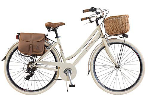 Via Veneto by Canellini Via Veneto By Canellini Fahrrad Rad Citybike CTB Frau Vintage Retro Via Veneto Alluminium (Beige, 46)