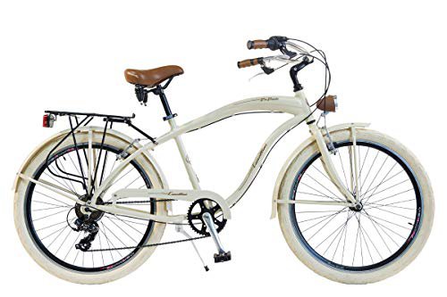 Via Veneto By Canellini Fahrrad Rad Citybike Ctb Herren Man Vintage Retro American Cruiser Alluminium Beige